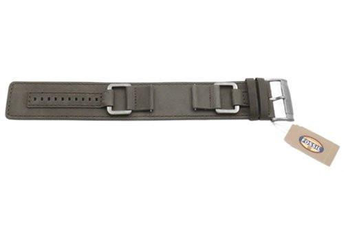 Fossil Gray Smooth Genuine Heirloom Leather 24mm Wide Watch Cuffband