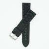 Black Silicone Link Watch Strap image