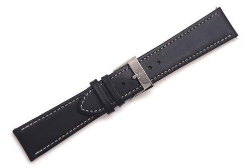 Swiss Army Infantry Series Black Smooth Leather 23mm Watch Strap