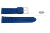 Fossil Navy Blue Link Style Silicone 24mm Watch Band
