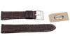 Fossil Genuine Brown Embossed Leather Crocodile Grain 22mm Watch Strap