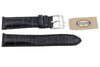 Fossil Genuine Black Embossed Leather Crocodile Grain 22mm Watch Band