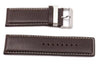 Kenneth Cole Genuine Smooth Brown Leather Square Tip 32mm Watch Strap