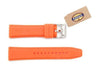 Fossil Orange Silicone Logo Imprinted 22mm Watch Strap (Clearance)