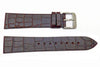 Kenneth Cole Genuine Leather Brown Crocodile Grain 21mm Watch Strap