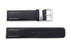 Kenneth Cole Genuine 22mm Textured Black Square Tip Leather Watch Band