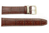 Kenneth Cole Genuine Textured Leather Brown Crocodile Grain 22mm Watch Strap