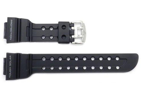ROUHO 18Mm Originale Cinturino Watch Band per Casio Sgw-300H Sgw-400H Sgw-300 Sgw-400 Nero