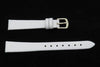 Hadley Roma Smooth Genuine White Leather Watch Band