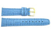 Hadley Roma Light Blue Calfskin Alligator Grain Leather Watch Band