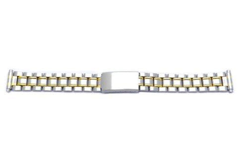 Hadley Roma Ladies Ion Plated Dual Tone Watch Bracelet Size 12-16mm