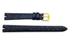 Hadley Roma Genuine Java Lizard Gucci Cut Style Black Leather Watch Band