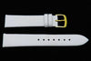 Hadley Roma White Genuine Calfskin Flat 18mm Watch Strap