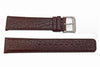 Kenneth Cole Genuine Textured Brown Leather Square Tip 20mm Watch Band