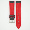 Leather Over Silicone Black/Red Strap image
