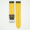 Leather Over Silicone Black/Yellow Strap image