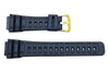Genuine Casio Black Resin 26/18mm Watch Band With Gold Tone Buckle - 70360128