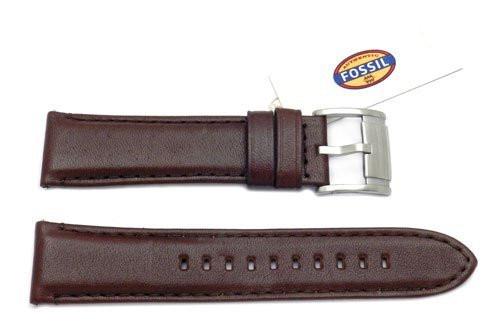 Fossil Dark Brown Smooth Leather 22mm Watch Band