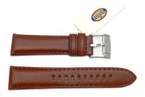 Fossil Brown Smooth Leather 22mm Watch Band