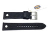 Fossil Black Genuine Leather 22mm Watch Band