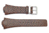 Kenneth Cole Genuine Textured Leather Brown Square Tip Watch Band