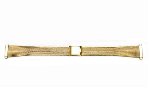 Hadley Roma Ladies Gold Tone Mesh Style Watch Bracelet Size 14-17mm