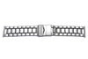 Hadley Roma Stainless Steel Wide Metal Link Design Watch Bracelet