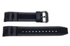 Genuine Casio Black Resin 31.5/20mm Watch Strap With Black Tone Buckle