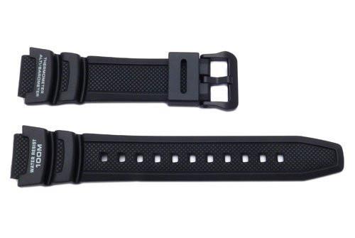Genuine Casio Black Resin 25.5/18mm Watch Strap With Black Buckle - 10360816