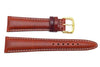 Seiko Brown Genuine Smooth Leather 20mm Watch Band