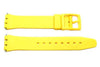 Yellow Smooth Swatch Style Watch Strap - B-P149