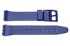 Navy Blue Smooth Swatch Style Watch Strap - B-P150