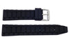 Genuine Silicone Link Style 22mm Black Watch Band