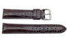 Genuine Alligator Grain Leather Dark Brown Watch Strap