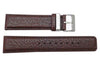 Kenneth Cole 22mm Genuine Grained Leather Brown Watch Band