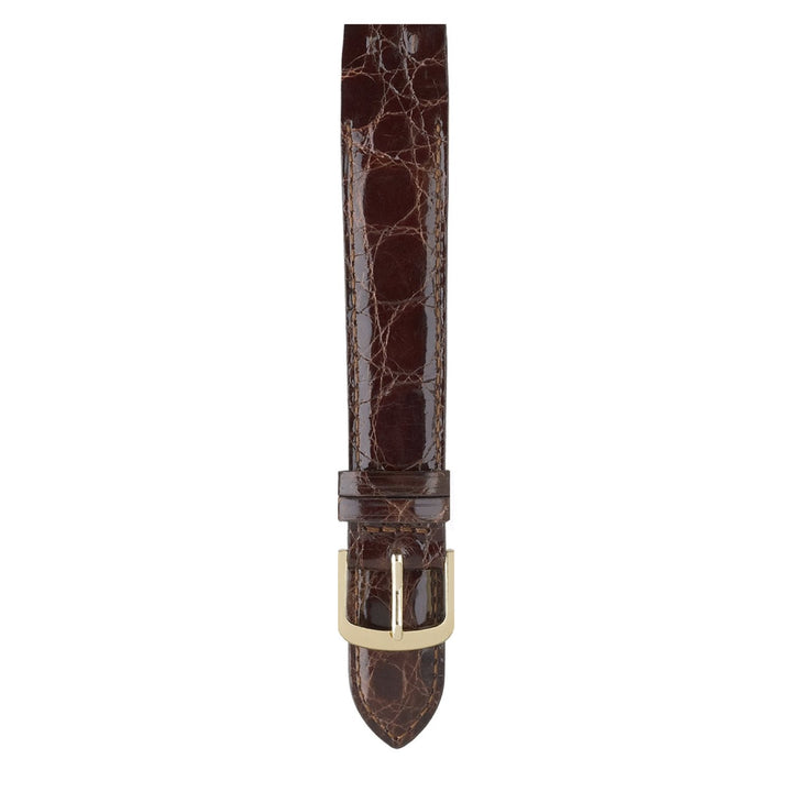 Genuine Polished Crocodile - Open End Nubuck Watch Strap image