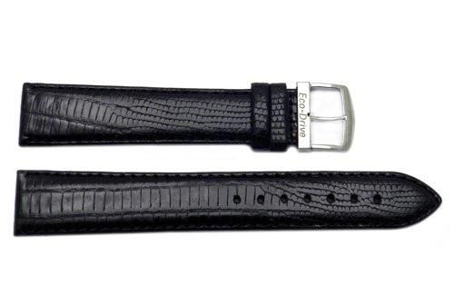 Citizen Eco-Drive Textured Leather Black Lizard Grain 20mm Watch Strap