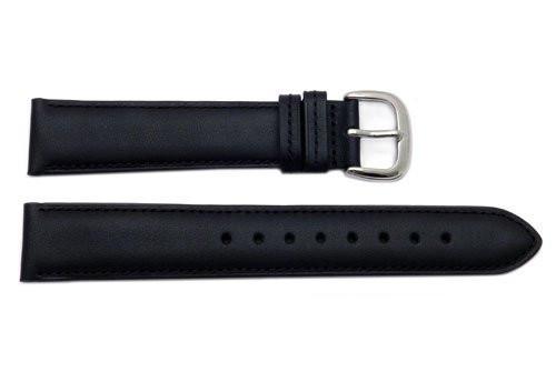 Genuine Coach Black Smooth Leather 18mm Watch Band