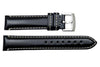Genuine Coach Black Glossy Leather 18mm Watch Band