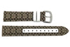 Genuine Coach Brown Smooth Leather 17mm Monogram Watch Band