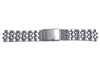 Citizen Silver Tone Stainless Steel Push Button Clasp 22mm Watch Bracelet