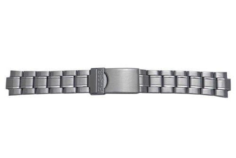 Pulsar Stainless Steel Fold-Over Clasp With Safety Watch Bracelet