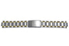 Pulsar Dual Tone Fold-Over Clasp 20mm Watch Bracelet