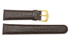 Genuine Wenger Dark Brown Sharkskin Pittard 21mm Leather Watch Strap
