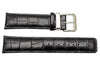 Kenneth Cole Genuine Textured Leather Black Alligator Grain 22mm Watch Band