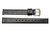 Kenneth Cole Semi Gloss Leather Black Crocodile Grain Square Tip 14mm Watch Band