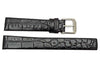 Kenneth Cole Leather Black Crocodile Grain Square Tip 16mm Watch Band
