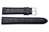 Seiko Black 20mm Leather Crocodile Grain Watch Band