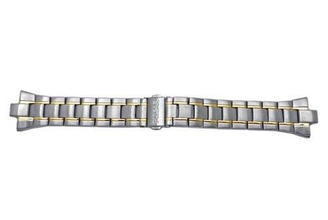 Pulsar Dual Tone Stainless Steel Push Button Clasp 25/8mm Watch Bracelet