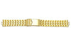 Pulsar Gold Tone Fold-Over Clasp With Safety 18mm Watch Bracelet